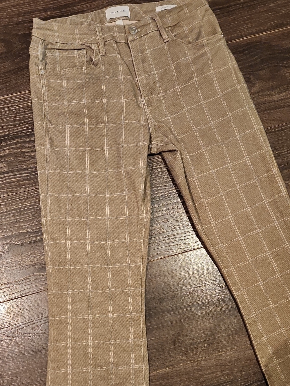 â¤ď¸ FRAME DENIM LE CROP MINI BOOT CROPPED BOOTCUT JEANS / PANTS IN PLAID, 6 - Picture 3 of 10